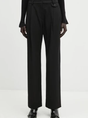 WRSTBHVR spodnie Dorea damskie kolor czarny proste high waist W8025SB.3135