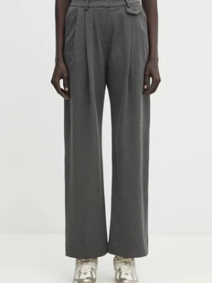 WRSTBHVR spodnie Dorea damskie kolor szary proste high waist W8025SB.3135