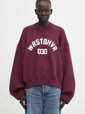 WRSTBHVR sweter Luna damski kolor fioletowy ciepły U7025SB.3096