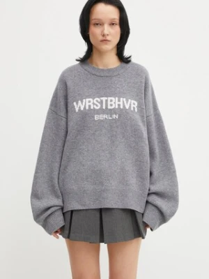 WRSTBHVR sweter wełniany Eliam damski kolor szary U7025GT.3020