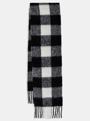 WRSTBHVR szalik z domieszką wełny Rania damski kolor czarny wzorzysty U9725AL.3042