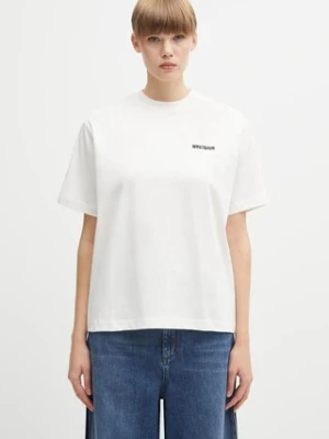 WRSTBHVR t-shirt bawełniany Cassian damski kolor beżowy U1025TT.3072