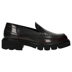 Czarno bordowe półbuty damskie wsuwane 46315-35 Wojas