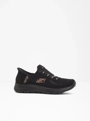 Wsuwane sneakersy marki Skechers z pianką z pamięcią kształtu BonPrix czarny