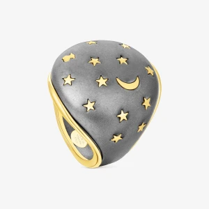 Wybrzuszony Pierścionek Twiling Ze Srebra Vermeil I Ciemnego Srebra - Tous