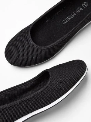 Wygodne baleriny z elastycznego materiału bonprix