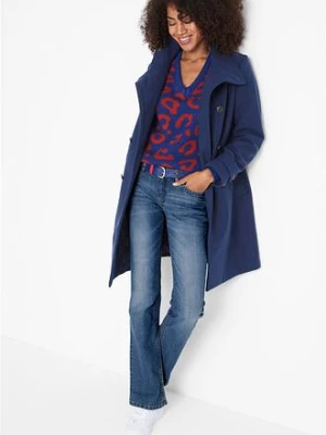 Wygodne dżinsy ze stretchem, o kroju bootcut, mid waist bonprix