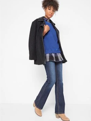 Wygodne dżinsy ze stretchem, o kroju bootcut, mid waist bonprix