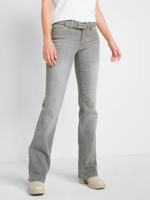 Wygodne dżinsy ze stretchem o kroju bootcut, mid waist bonprix