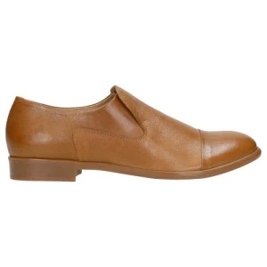 Jasnobrązowe skórzane loafersy damskie 46049-53 Wojas