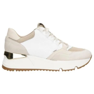 Sznurowane sneakersy damskie w kolorze biało beżowym 46137-89 Wojas