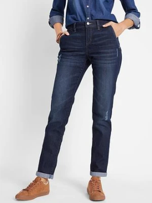 Wygodne jeansy ze stretchem o kroju boyfriend bonprix