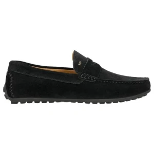 Czarne mokasyny męskie w stylu casual 10116-61 Wojas