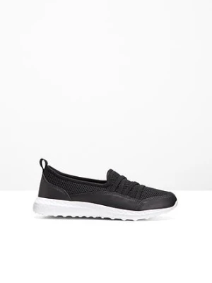 Wygodne sneakersy wsuwane z lekką podeszwą BonPrix czarny