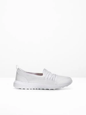 Wygodne sneakersy wsuwane z lekką podeszwą BonPrix biały