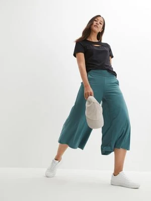 Wygodne spodnie culotte z szeroką nogawką bonprix