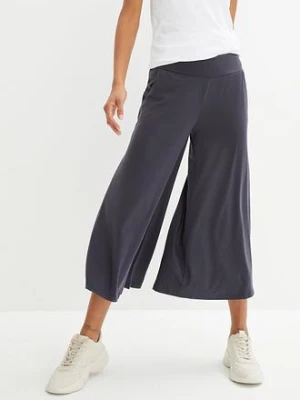 Wygodne spodnie culotte z szeroką nogawką bonprix
