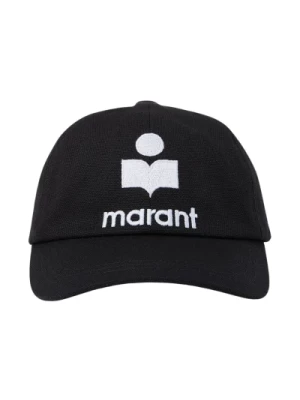 Wyhaftowany bawełniany czapka baseballowa Isabel Marant