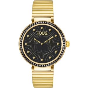 Wyposażony W Bransoletę Ze Stali W Kolorze Złotym I Ozdobiony Czarnymi Cyrkoniami Smartwatch Tous S-Connect - Tous