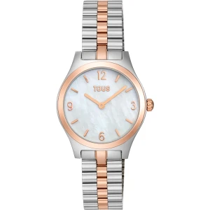 Wyposażony W Bransoletę Ze Stali Z Elementami Z Różowej Stali I Tarczę Z Masy Perłowej Zegarek Analogowy Tous Epic Icon - Tous