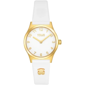 Wyposażony W Pasek Z Białej Stali Z Elementami Ze Złotej Stali Zegarek Analogowy Tous Epic Icon Kdt Charms - Tous Rozmiar