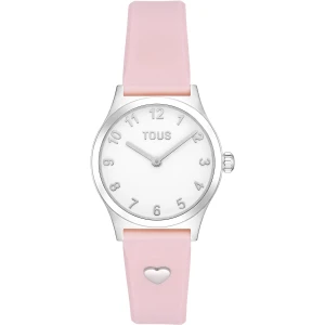 Wyposażony W Pasek Ze Stali Z Elementami Z Różowej Stali Zegarek Analogowy Tous Epic Icon Kdt Charms - Tous