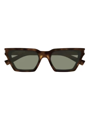 Wyróżniające się okulary przeciwsłoneczne Cat-Eye w Havana Saint Laurent