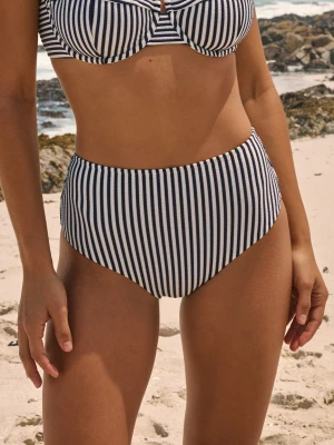 Wysokie majtki bikini w paski Etam