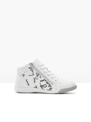 Wysokie sneakersy BonPrix biały
