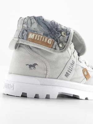 Wysokie sneakersy marki Mustang, z bawełnianego płótna bonprix