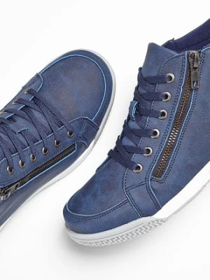 Wysokie sneakersy z zamkiem bonprix