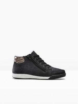 Wysokie sneakersy z zamkiem BonPrix czarny