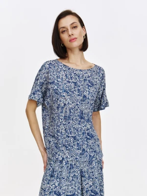 Wzorzysta bluzka o komfortowym fasonie Top Secret