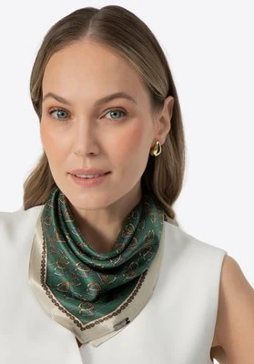 Wzorzysta damska apaszka z jedwabiu zielona Wittchen