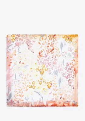 Wzorzysta damska chusta różowo - beżowa Wittchen