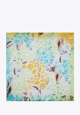 Wzorzysta damska chusta żółto - niebieska Wittchen