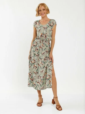 Wzorzysta, długa sukienka G-KEA Volcano