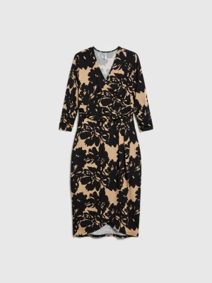 Wzorzysta sukienka czarna Moodo