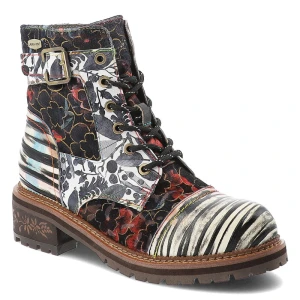 Wzorzyste Botki Laura Vita Oryginalne Obuwie Damskie Premium