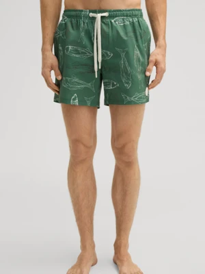 Wzorzyste kąpielówki w kolorze zielonym Joop