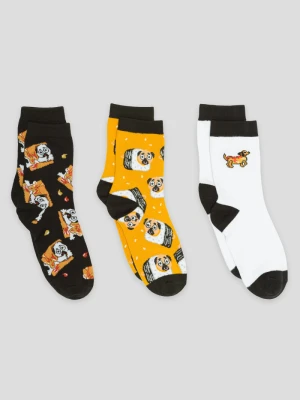 Wzorzyste skarpety 3-PAK Reporter