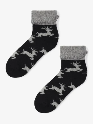 Wzorzyste skarpety damskie z dodatkiem wełny Angora Terry X31 Marilyn