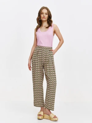 Wzorzyste spodnie z kolorowym printem Top Secret