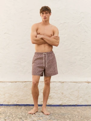 Wzorzyste Szorty Kąpielowe Regular Fit - Terakota - - Massimo Dutti - Mężczyzna