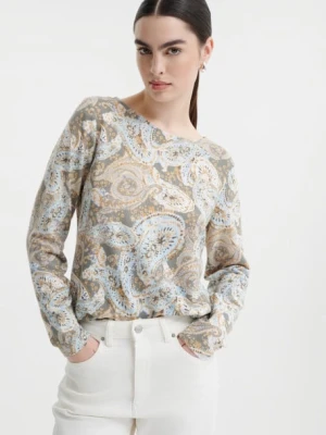 Wzorzysty sweter o dopasowanym fasonie Greenpoint