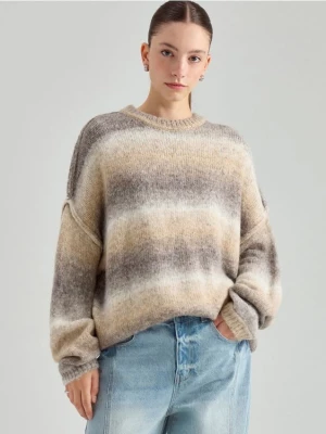 Wzorzysty sweter oversize z okrągłym dekoltem House