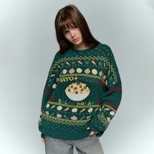 Zdjęcie produktu Wzorzysty sweter z motywem sałatki jarzynowej House