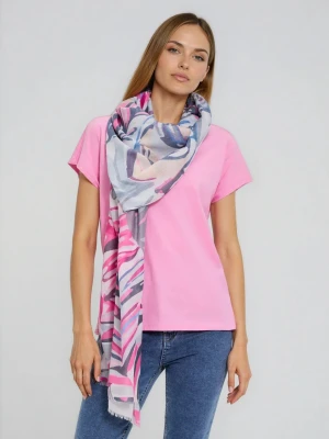 Wzorzysty szal fuksjowy Moodo