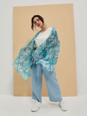 Wzorzysty szal miętowy Moodo