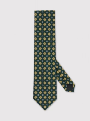 Wzorzysty zielony krawat Pako Lorente
